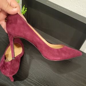 Banana Republic Burgundy Suede Heels
